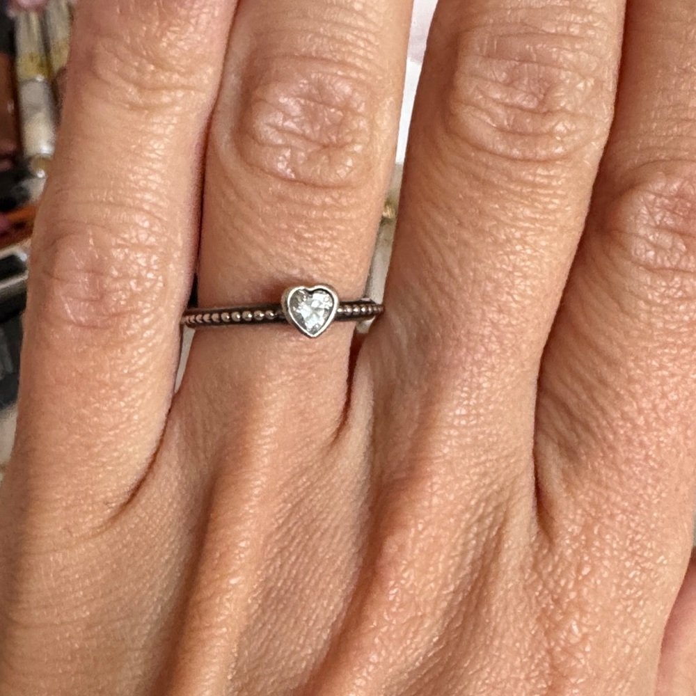 Pandora Silver Heart Ring